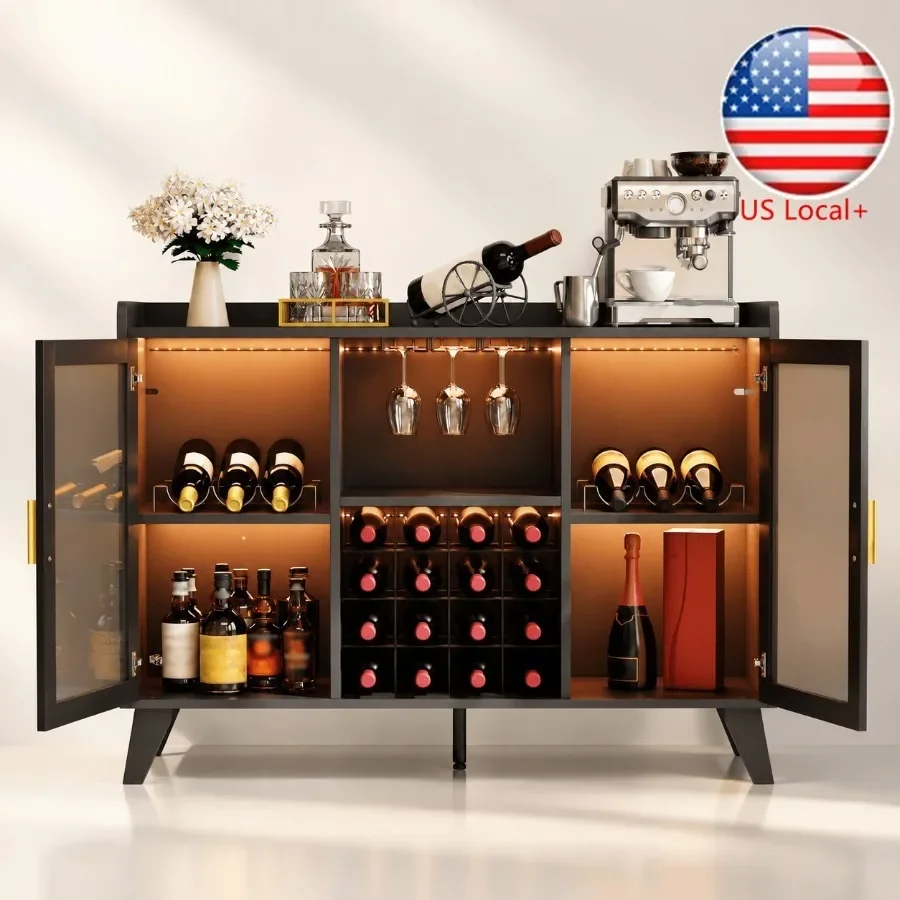 Storage - Bar Cabinet with LED Lights for