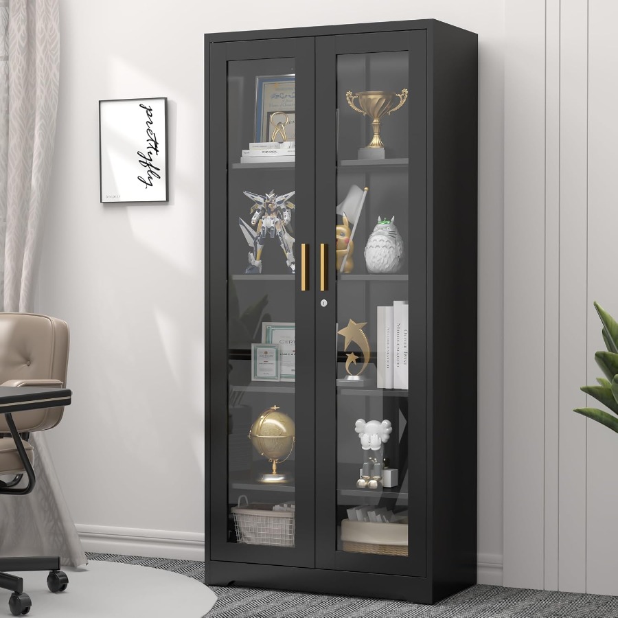 Storage - 71 Glass Display Cabinet with Lock