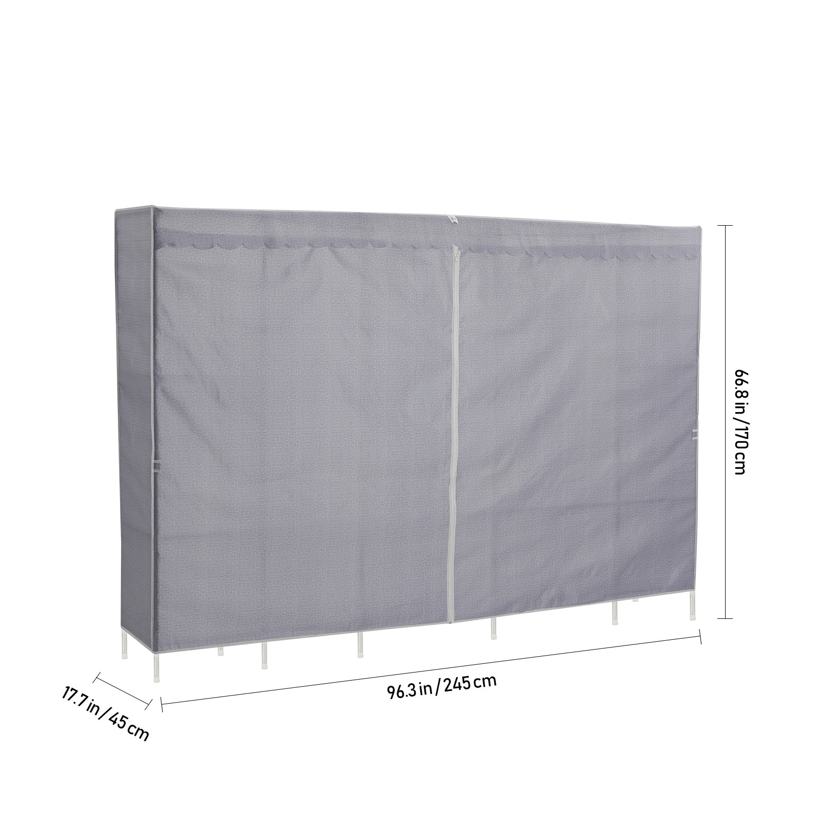 Clothes Rack With Cover Bedroo - Wardrobe Closet Portable Fabric Cover ulasan dan harga