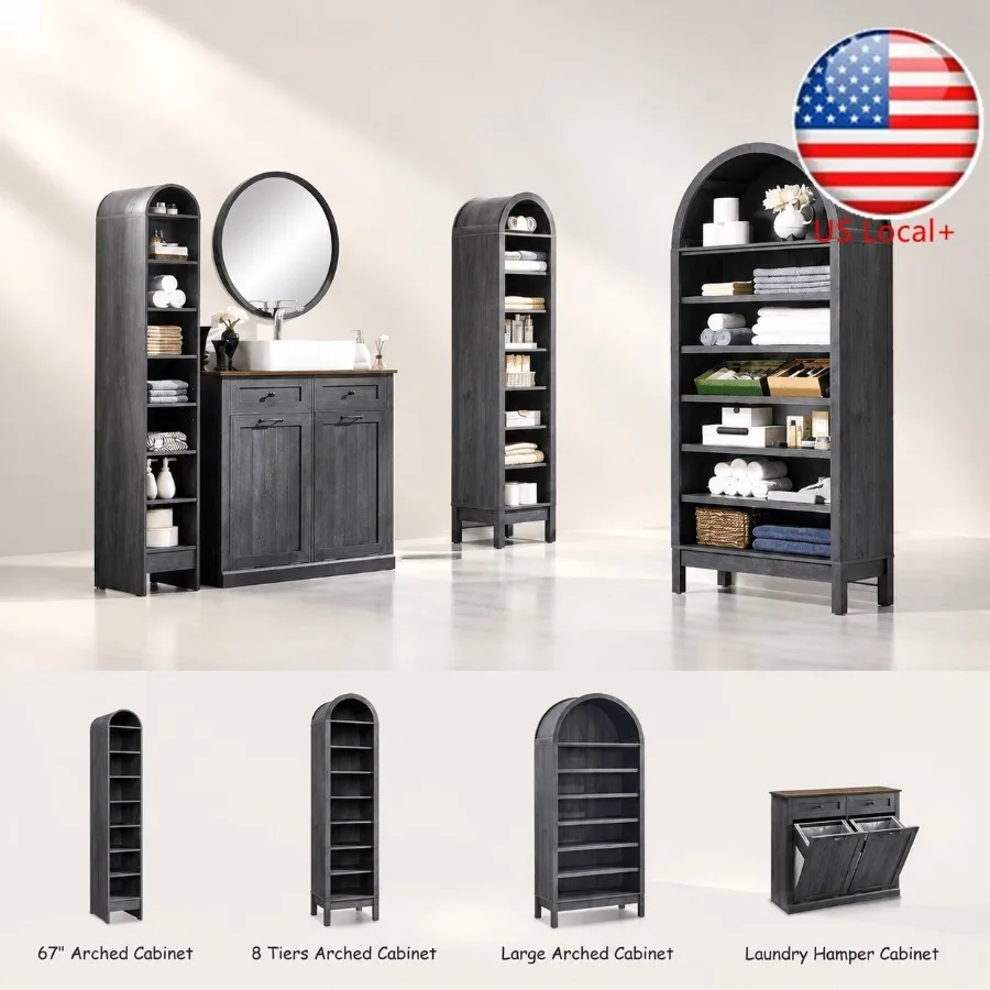 67 Tall Arched Bathroom Storag - Storage ulasan dan harga