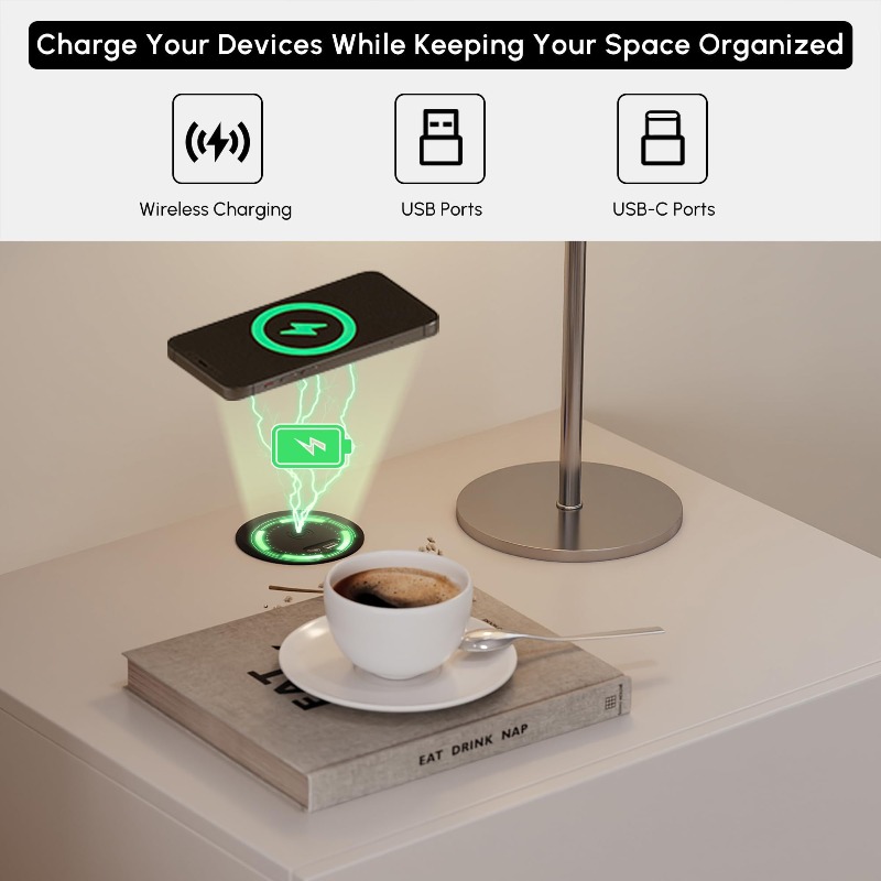 Set of 2 Floating Nightstands  - Floating Nightstand With Led Light ulasan dan harga