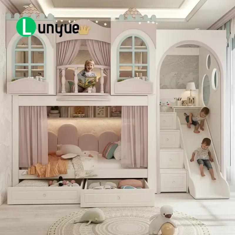 Custom Princess House Bunk Bed - Bunk Bed With Stairs And Slide ulasan dan harga