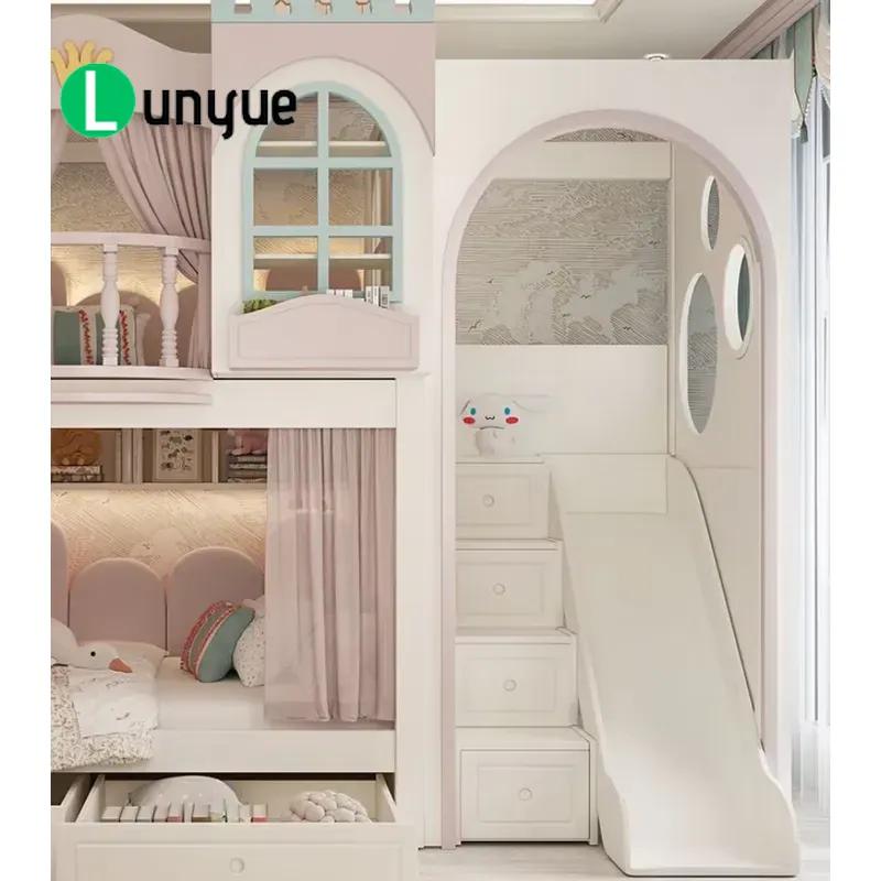 Custom Princess House Bunk Bed - Bunk Bed With Stairs And Slide ulasan dan harga
