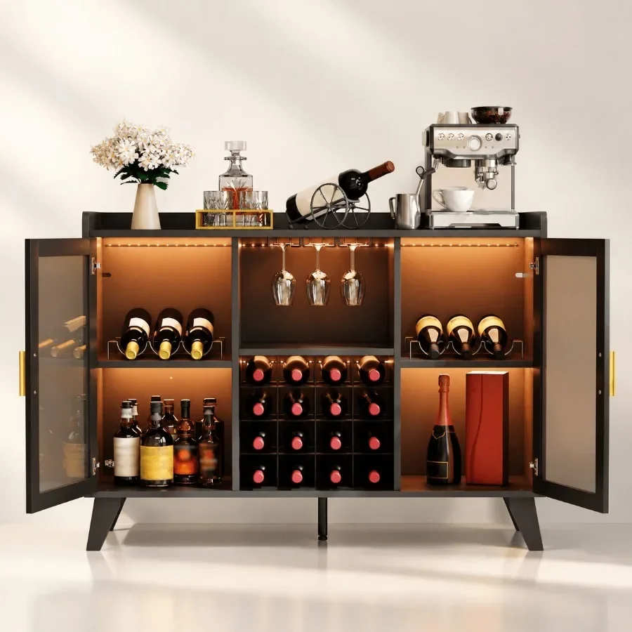 Bar Cabinet with LED Lights fo - Storage ulasan dan harga