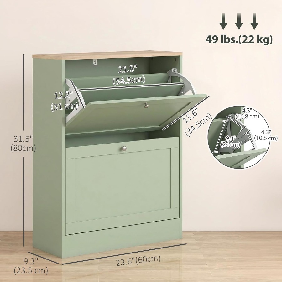 Entryway Shoe Storage Cabinet, - Shoe Rack Cabinet Narrow Entryway ulasan dan harga