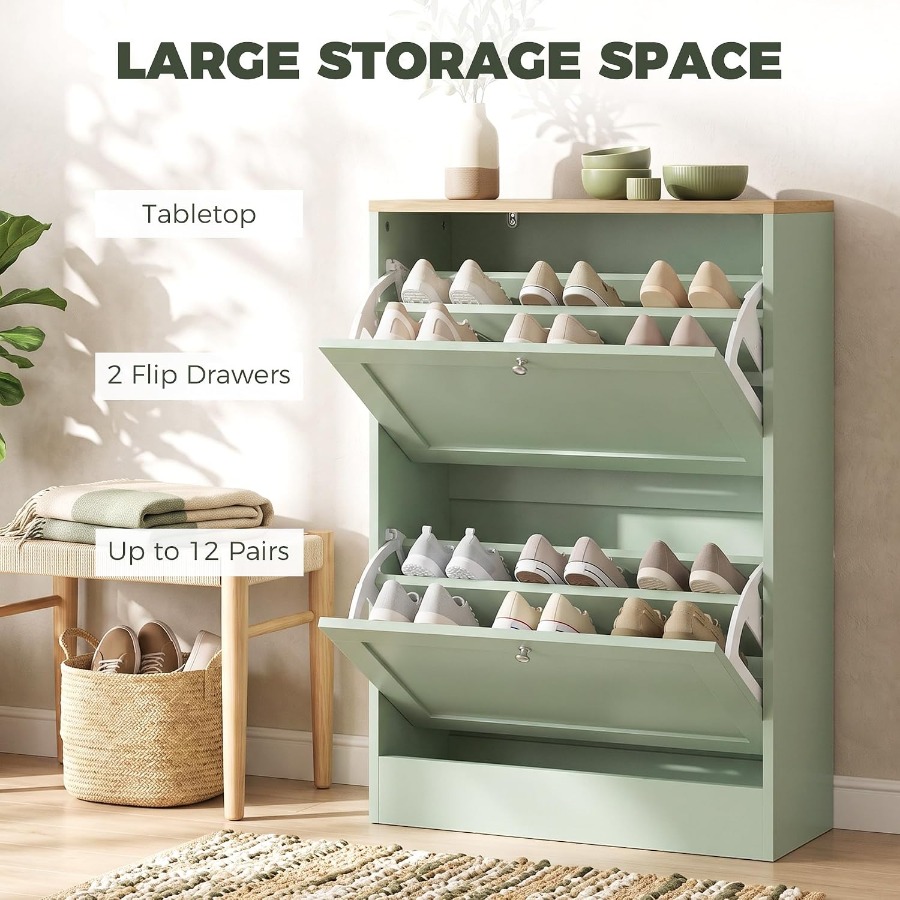 Entryway Shoe Storage Cabinet, - Shoe Rack Cabinet Narrow Entryway ulasan dan harga
