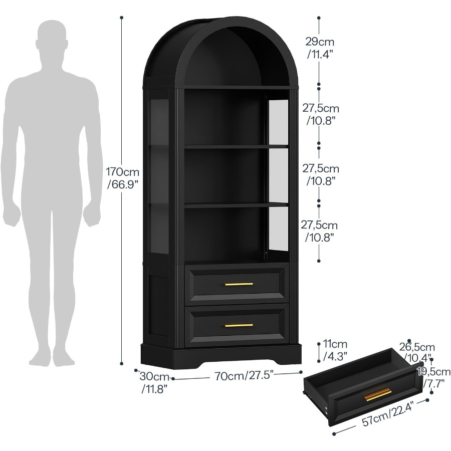 Display Cabinet, Tall Arched B - Storage ulasan dan harga