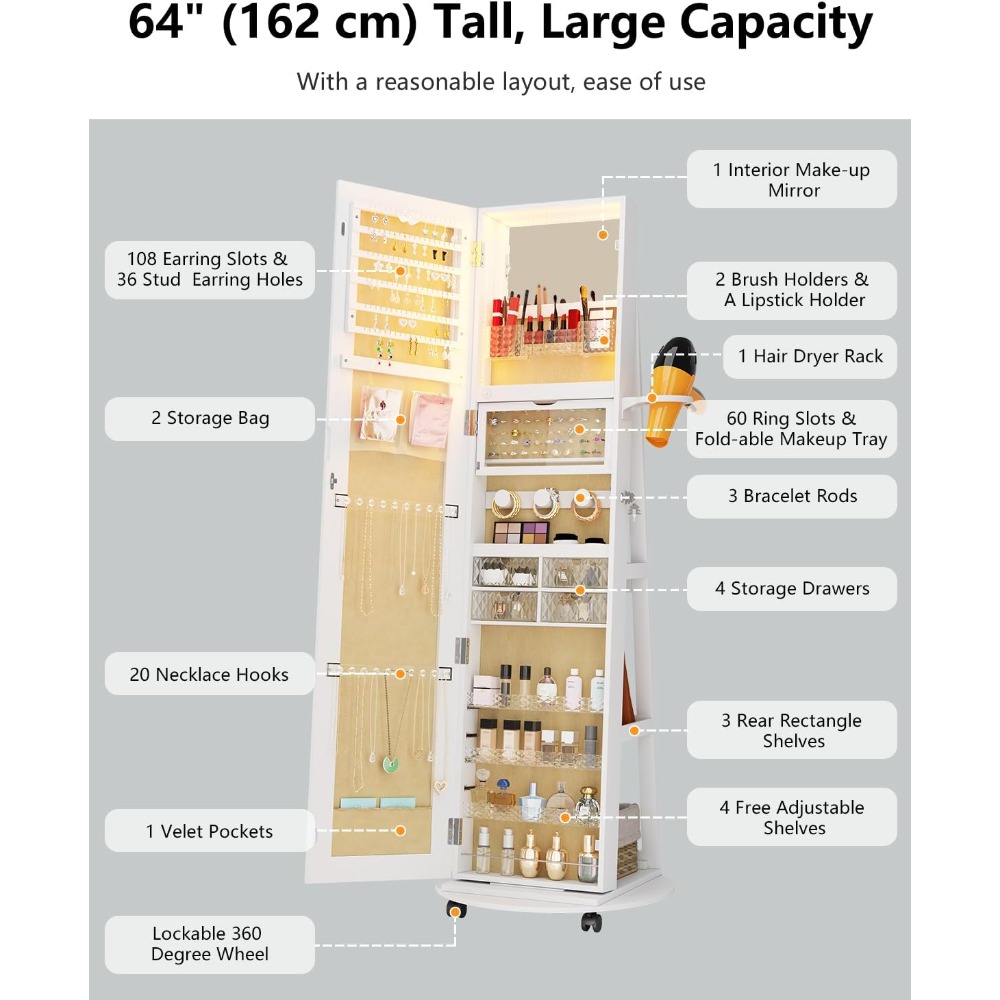 Full Length Mirror Jewelry Cab - Full Length Mirror Jewelry Armoire ulasan dan harga