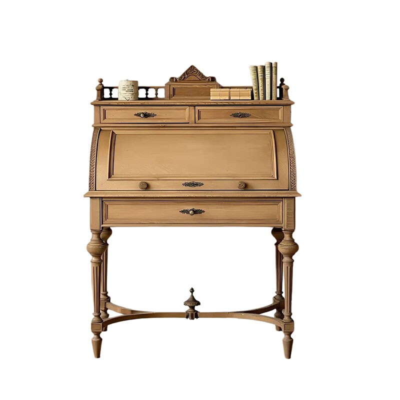 French Retro Solid Wood Clamsh - Tables ulasan dan harga
