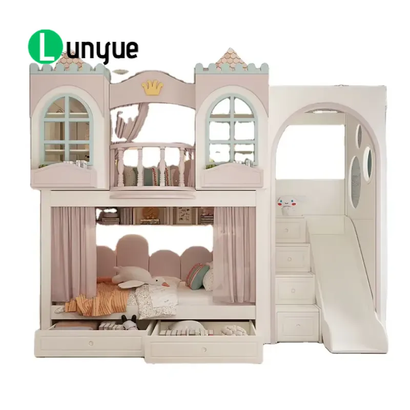 Ankke Custom Princess House Bu - Bunk Bed With Stairs And Slide ulasan dan harga
