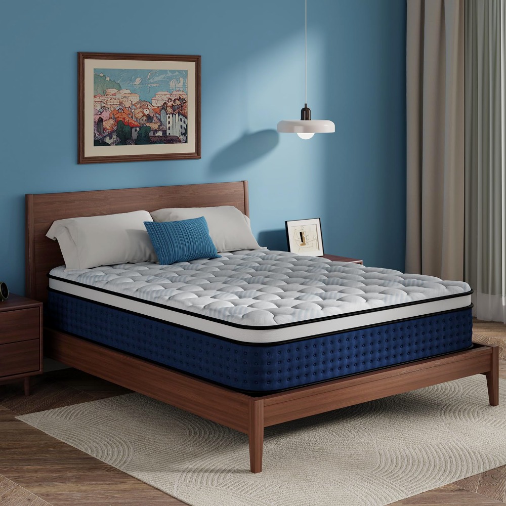 Queen Mattress, 12 Inch Hybrid - Memory Foam Mattress In A Box Queen ulasan dan harga