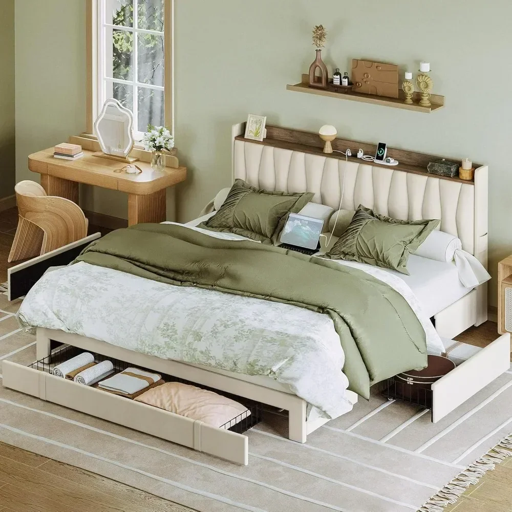 &King Size Bed Frame With Stor - King Size Bed Frame With Storage Drawers ulasan dan harga