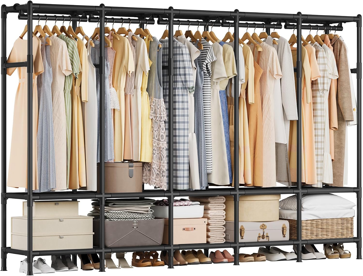 Portable Wardrobe Closet 83.5  - Wardrobe Closet Portable Fabric Cover ulasan dan harga