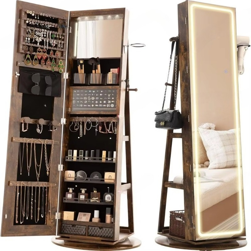 Standing Mirror Jewelry Cabine - Full Length Mirror Jewelry Armoire ulasan dan harga