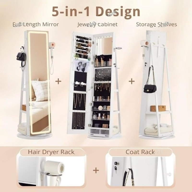Standing Mirror Jewelry Cabine - Full Length Mirror Jewelry Armoire ulasan dan harga