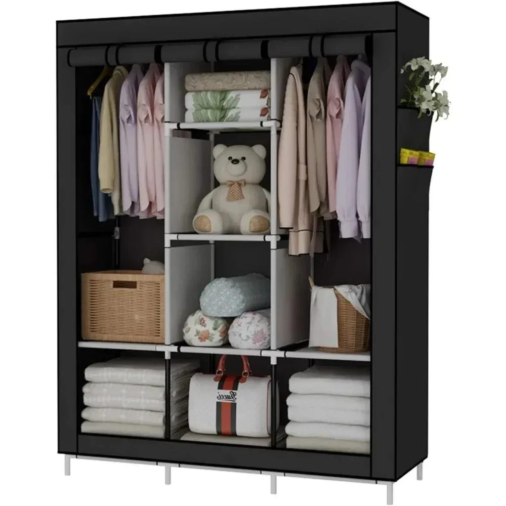 &Portable Wardrobe Closet Clot - Wardrobe Closet Portable Fabric Cover ulasan dan harga